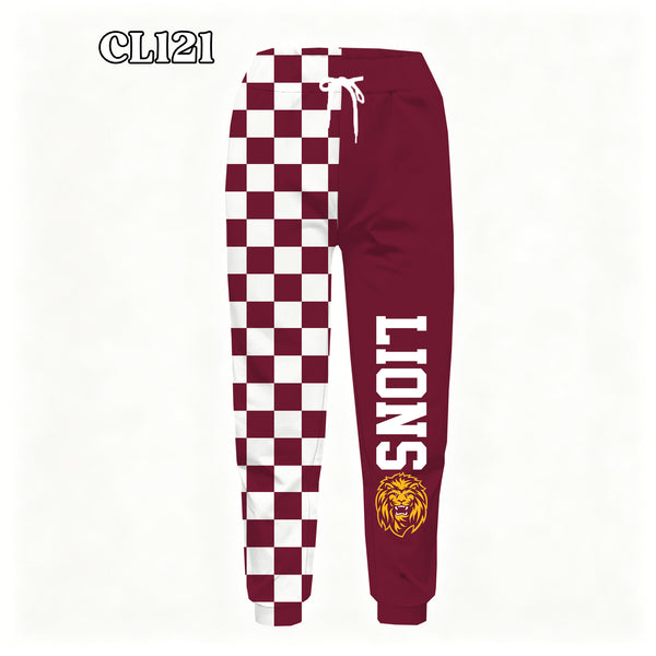 PREORDER Spiritwear Checkered Split Leg Bottom - LIONS