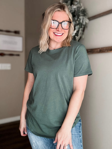 Kerigan Basic Round Tee - Eldergreen