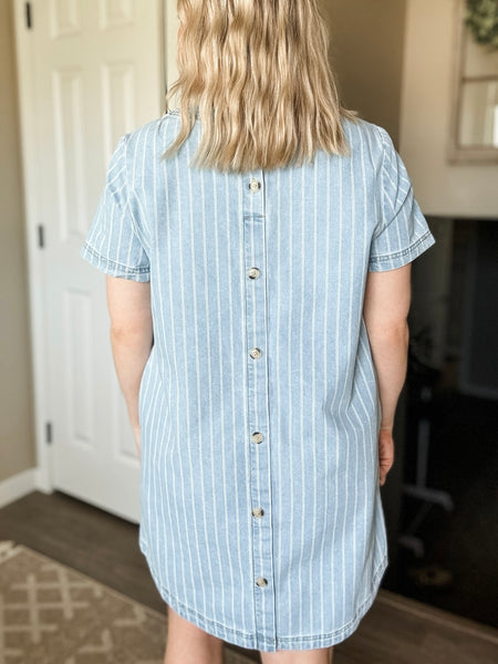 PREORDER Brant Stripe Button Dress