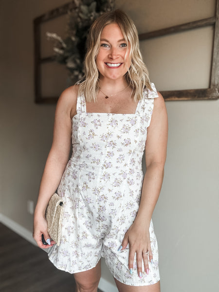 Luella Floral Tie Strap Romper