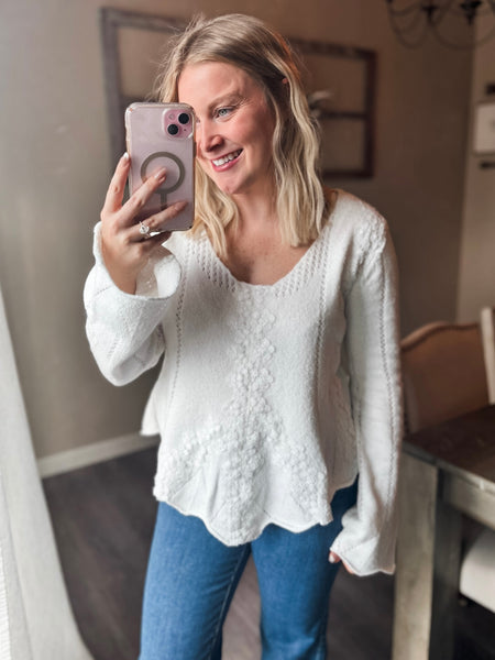 Fia Lace Trim Sweater