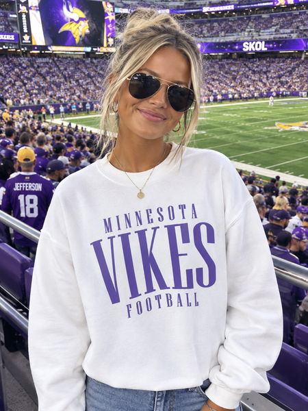PREORDER Minnesota Vikes Graphic Crewneck - White