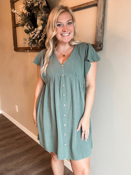 Feorra Flutter Sleeve Dress