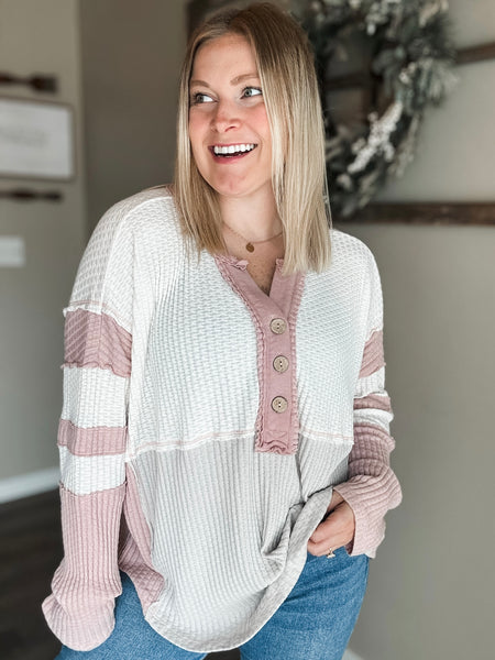 Effie Waffle Knit Top