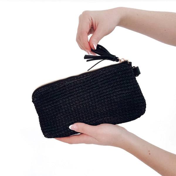 Rome Raffia Clutch Wristlet