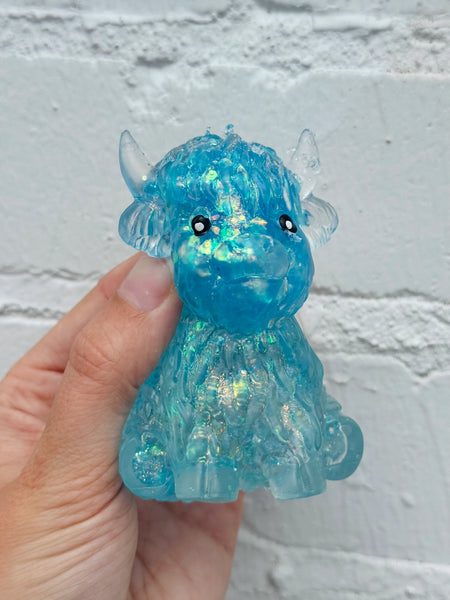 Highland Cow Squishy - Blue