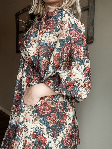 Arlette Vintage Floral Dress