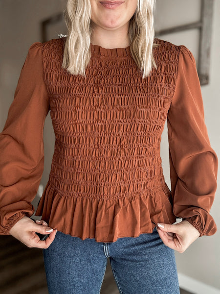 PREORDER Margaux Smocked Ruffle Blouse