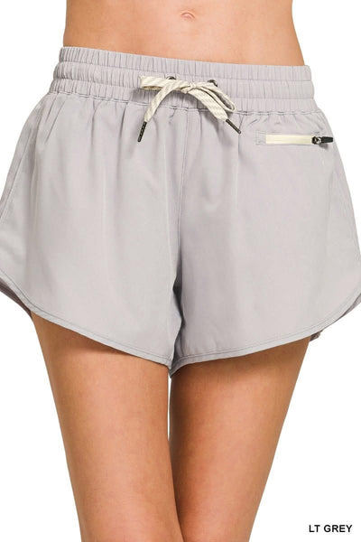 Saydee Lined Woven Shorts - Grey