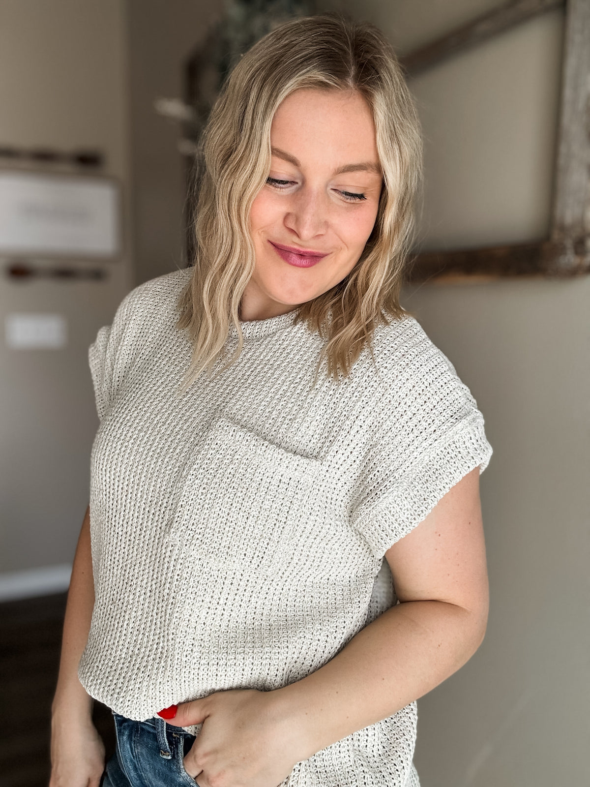 Soraya Knit Sweater Top - SIZE LARGE