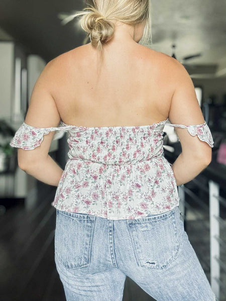 Sicily Floral Peplum Tank