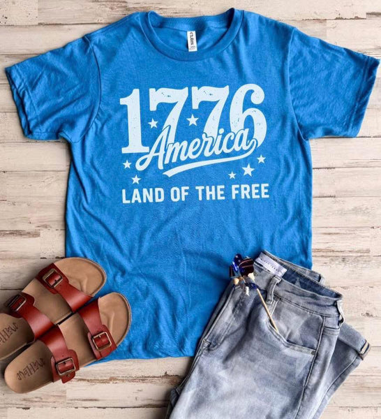 1776 America Land Of The Free Graphic Tee