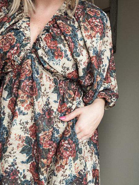 Arlette Vintage Floral Dress