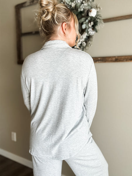 Laila Pajama Set - Heather Grey