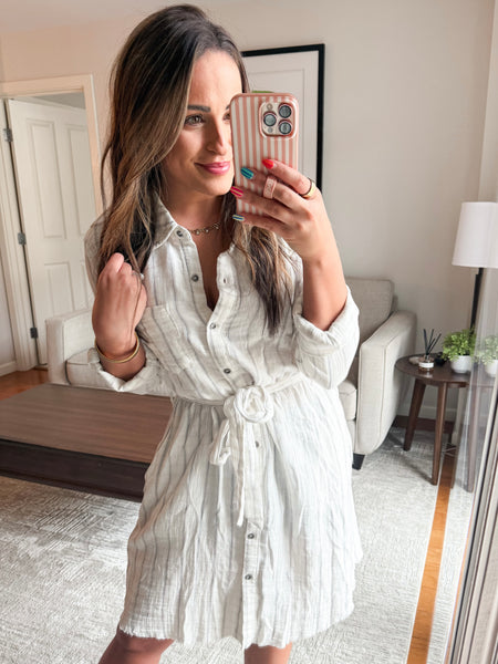 Drue Gauze Shirt Dress