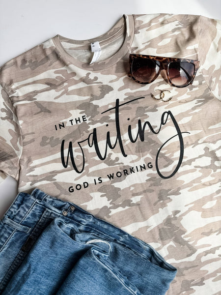 In The Waiting God Is Working Graphic Tee