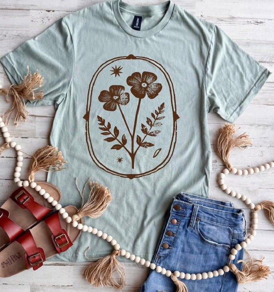 Floral Frame Graphic Tee