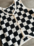 Ethel Crochet Checkered Vest