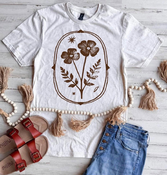 Floral Frame Graphic Tee