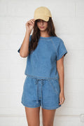 Denim Short Set Relaxed Everyday Fit - SIZE SMALL