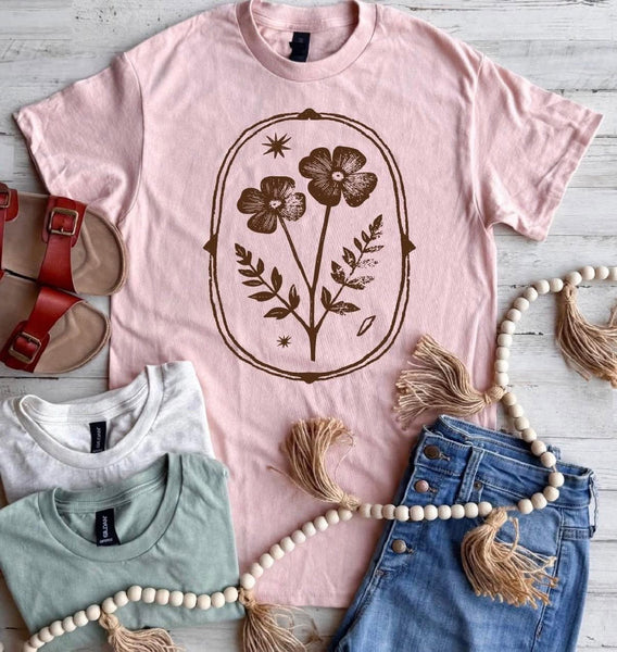 Floral Frame Graphic Tee