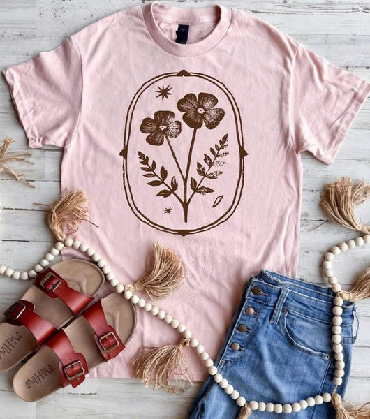 Floral Frame Graphic Tee