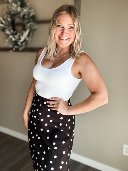 Kittie Polka Dot Midi Skirt