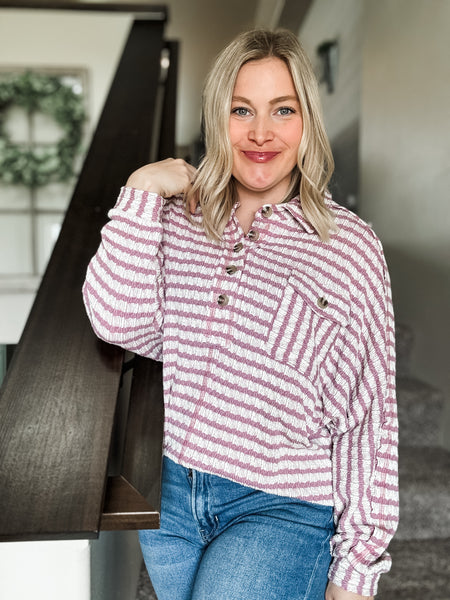Darla Textured Knit Top - SIZE MEDIUM