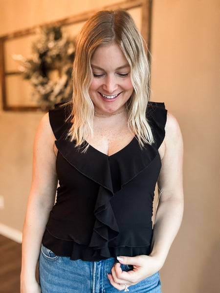 Livia Ruffle Peplum Tank