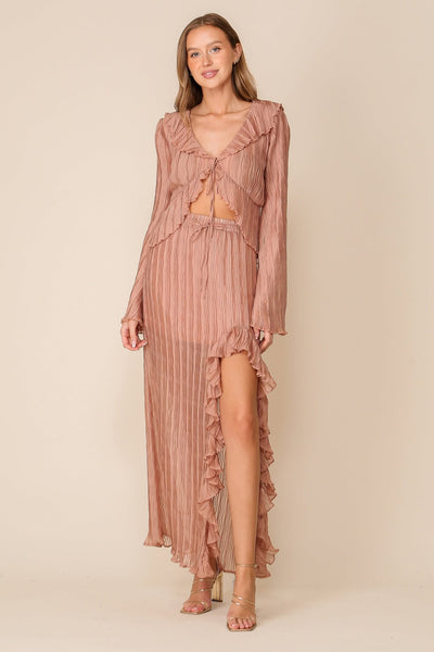 Sonora Pleated Ruffle Skirt