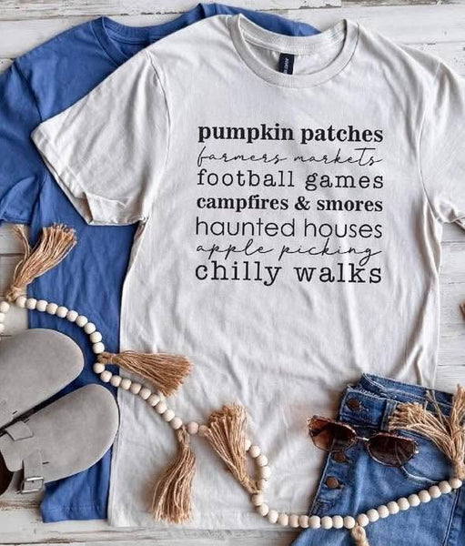 Pumpkin Patches List Graphic Tee