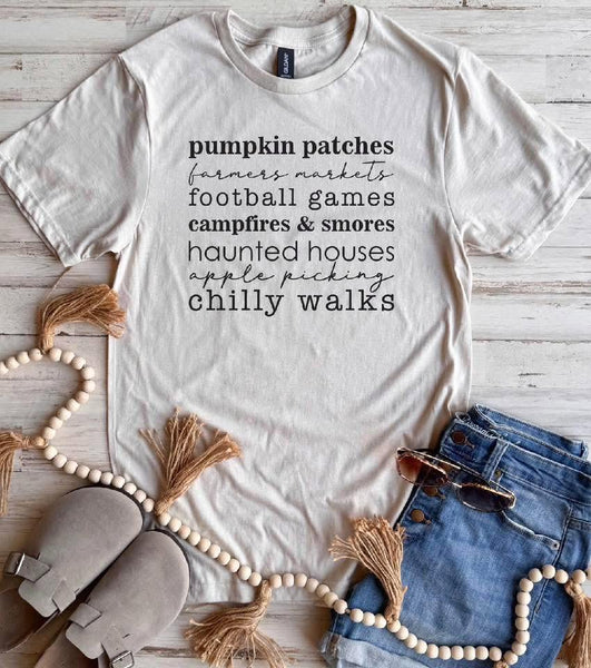 Pumpkin Patches List Graphic Tee