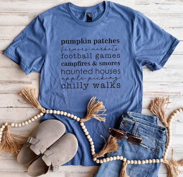 Pumpkin Patches List Graphic Tee