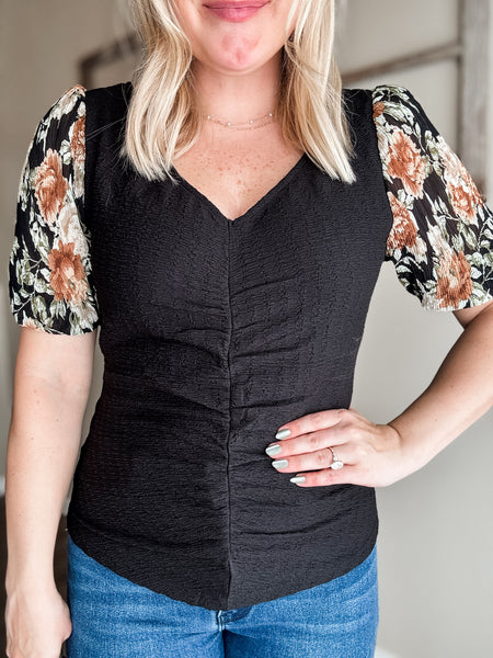 Carissa Floral Puff Sleeve Top