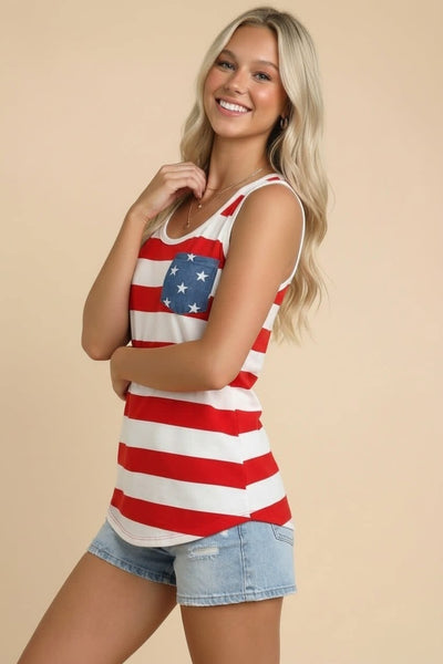 Red, White, & Cute Tank