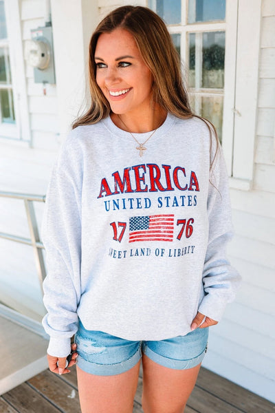 1776 Sweet Land Of Liberty Graphic Sweatshirt