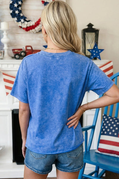 Patchwork Star Mineral Washed Tee