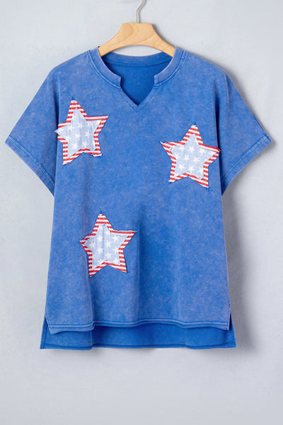 Patchwork Star Mineral Washed Tee