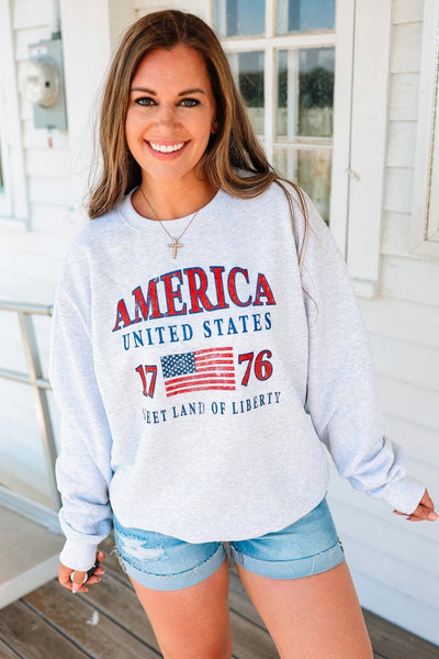 1776 Sweet Land Of Liberty Graphic Sweatshirt