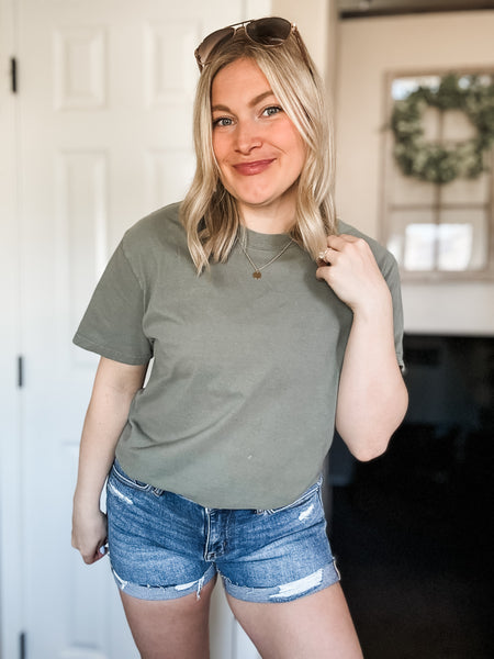 Brexley Mid Rise Cuffed Shorts