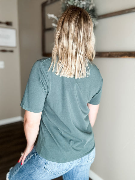Mayden Boxy Basic Tee - Eucalyptus