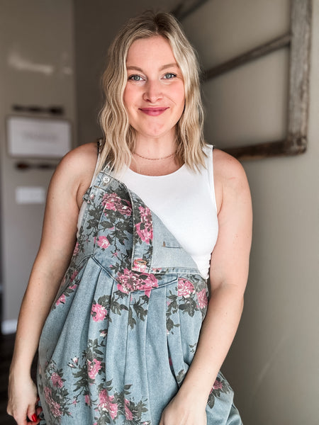 PREORDER Blushing Meadow Floral Overalls