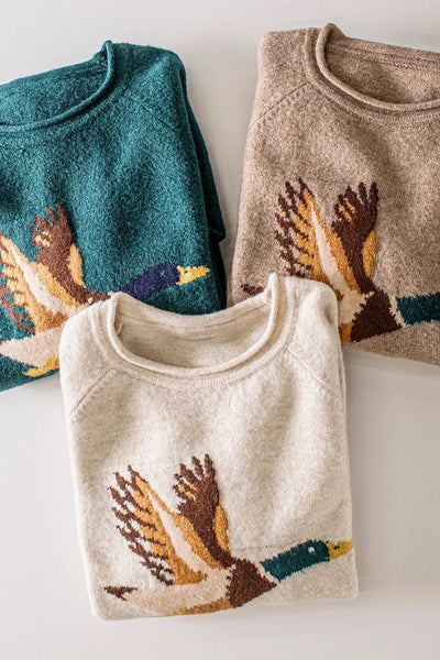 Mallard In Flight Sweater - Mocha