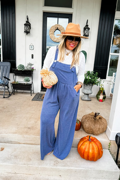 Janice Ribbed Overalls - 2 Color Options