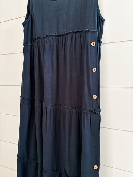 Toia Tiered Side Button Dress