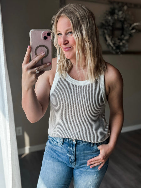 PREORDER Junia Ribbed Knit Sweater Tank