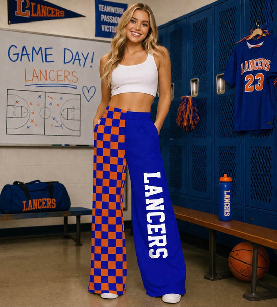 PREORDER Spiritwear Checkered Split Leg Bottom - LANCERS