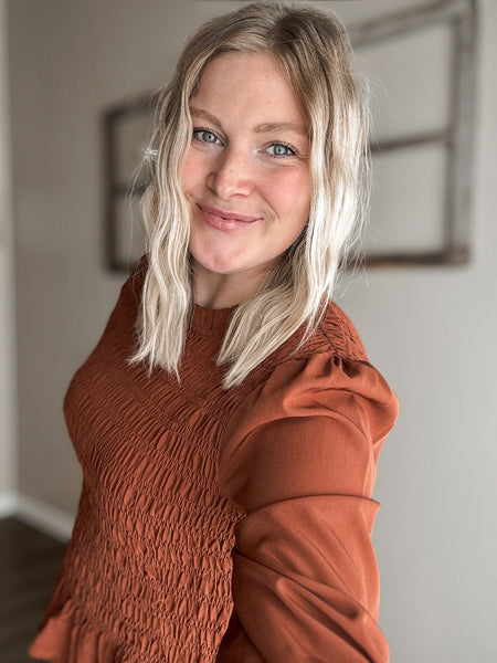 PREORDER Margaux Smocked Ruffle Blouse