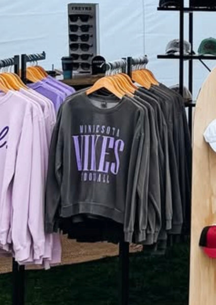 PREORDER Minnesota Vikes Graphic Crewneck - Charcoal