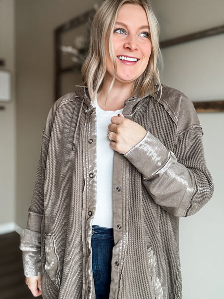 Quinley Waffle Knit Hoodie